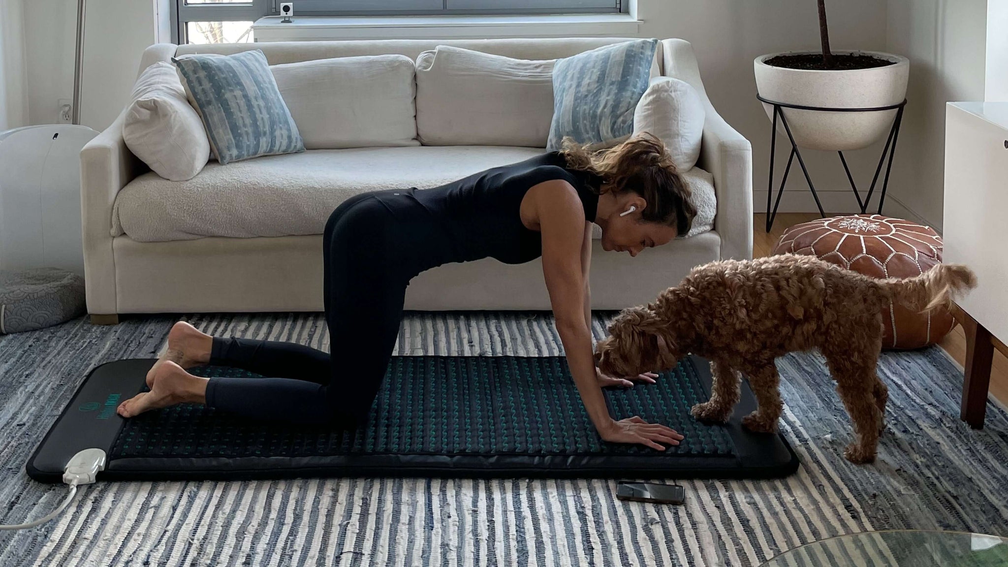 Jaycee Gossett From The Class Doing Yoga with Dog