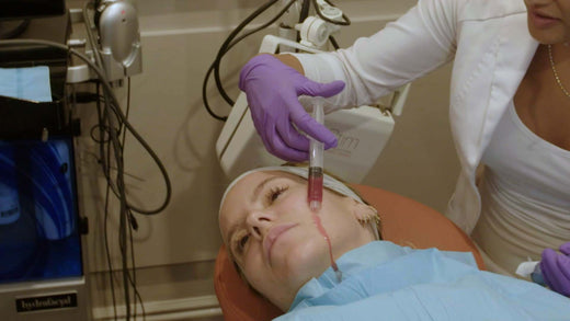 Katie Kaps Receives PRP Vampire Facial at Plump NYC