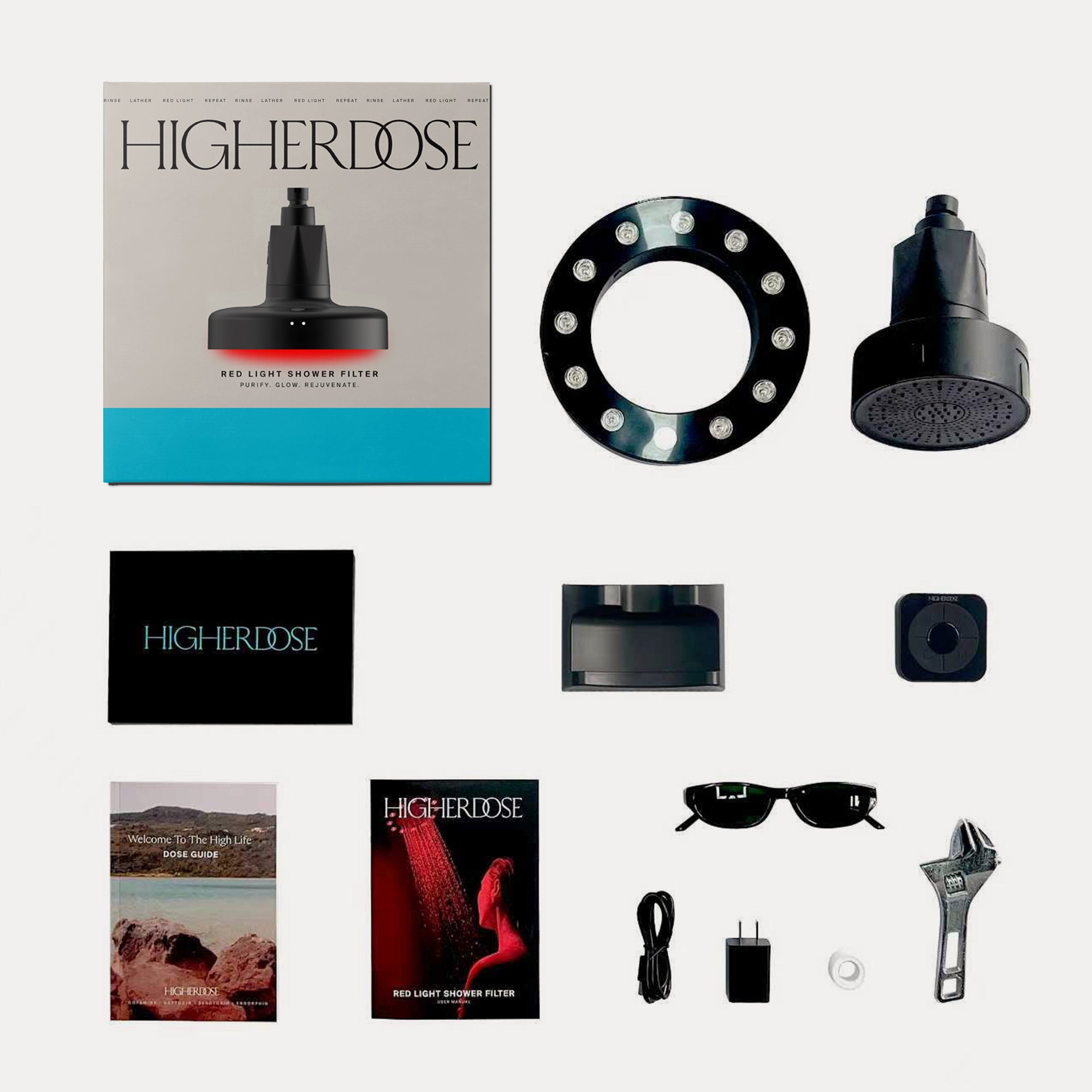 Red Light Showerhead Filter