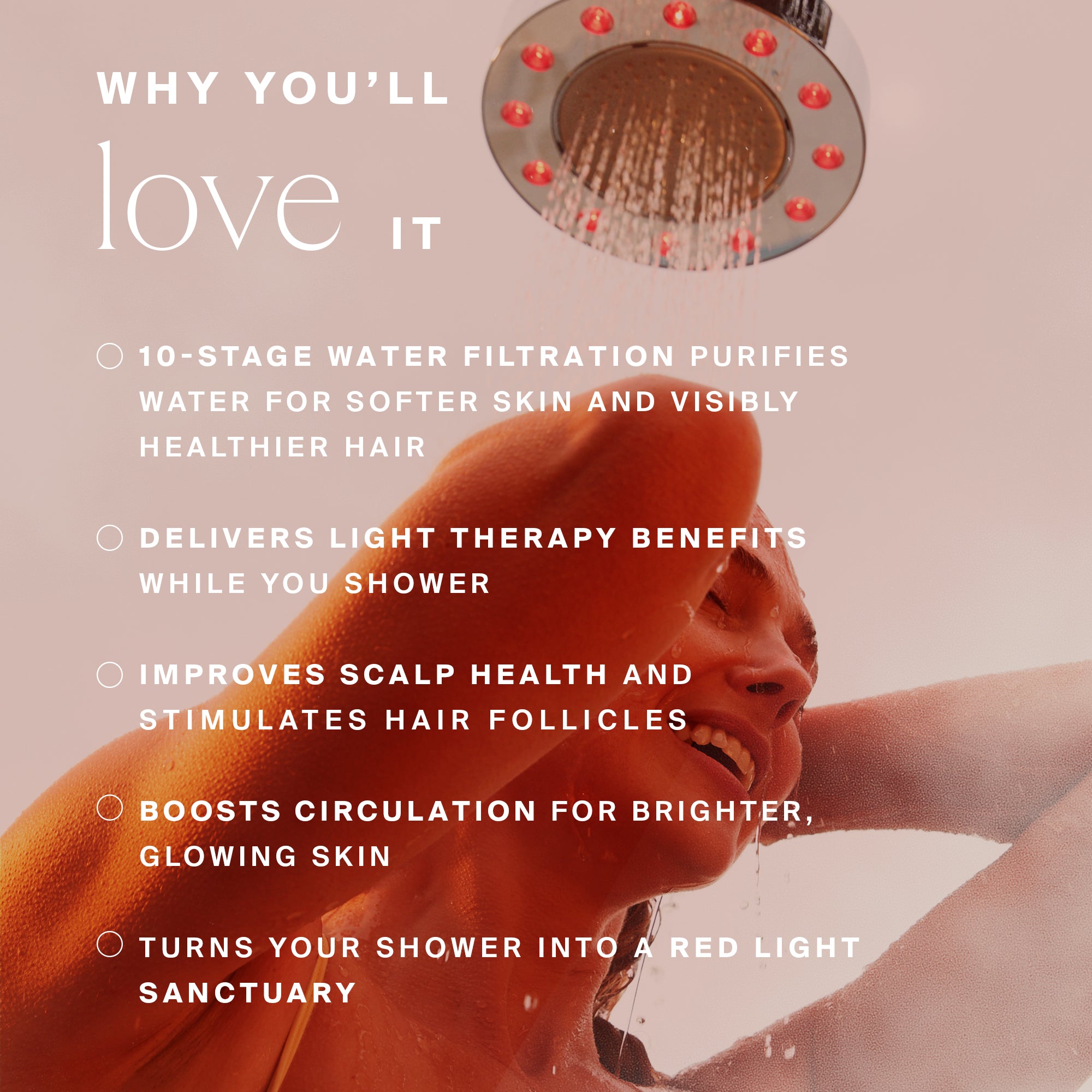 Red Light Showerhead Filter