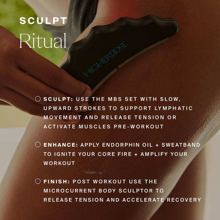 Black wavy massage tool labeled 