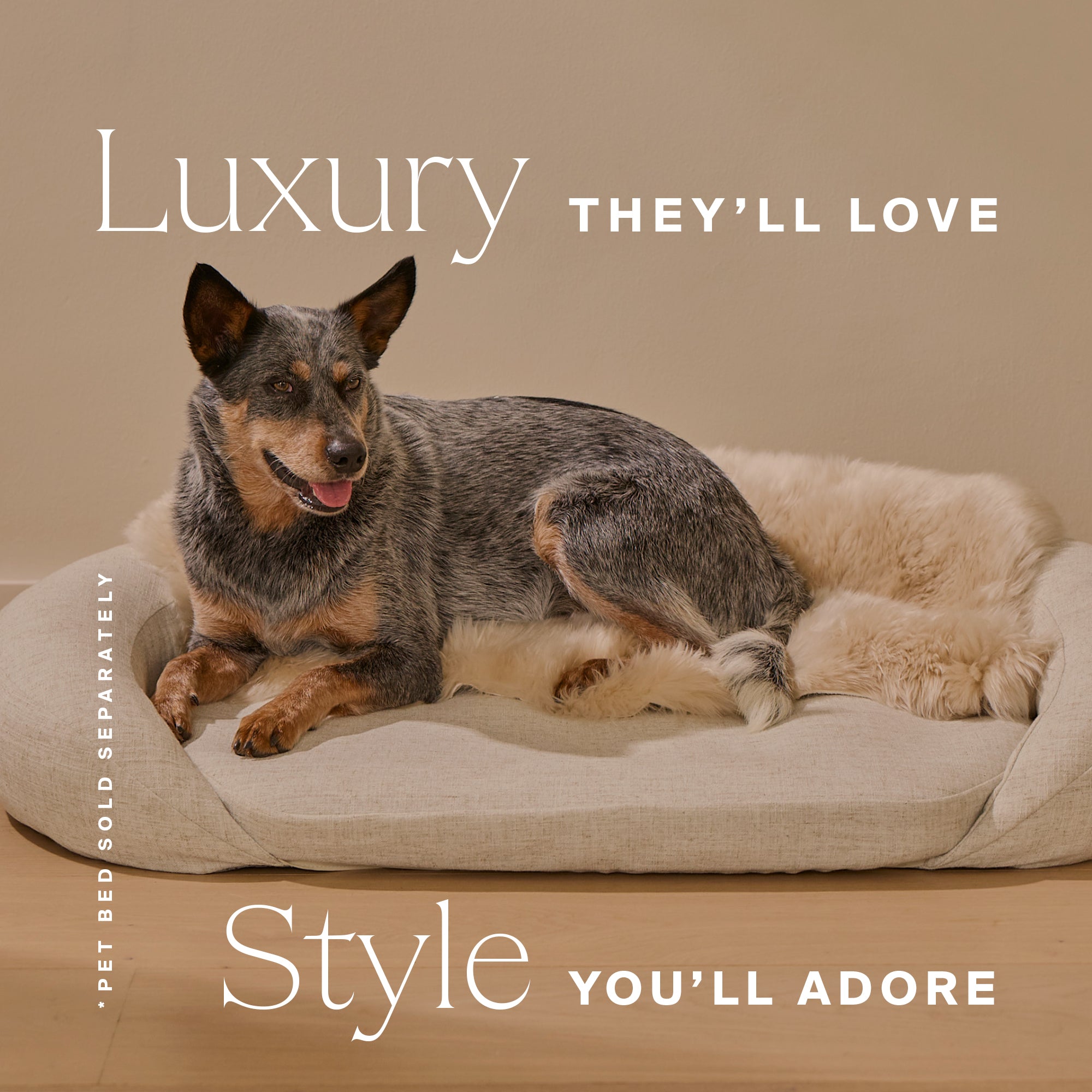 Natural Sheep Shearling Pet Bed Cover